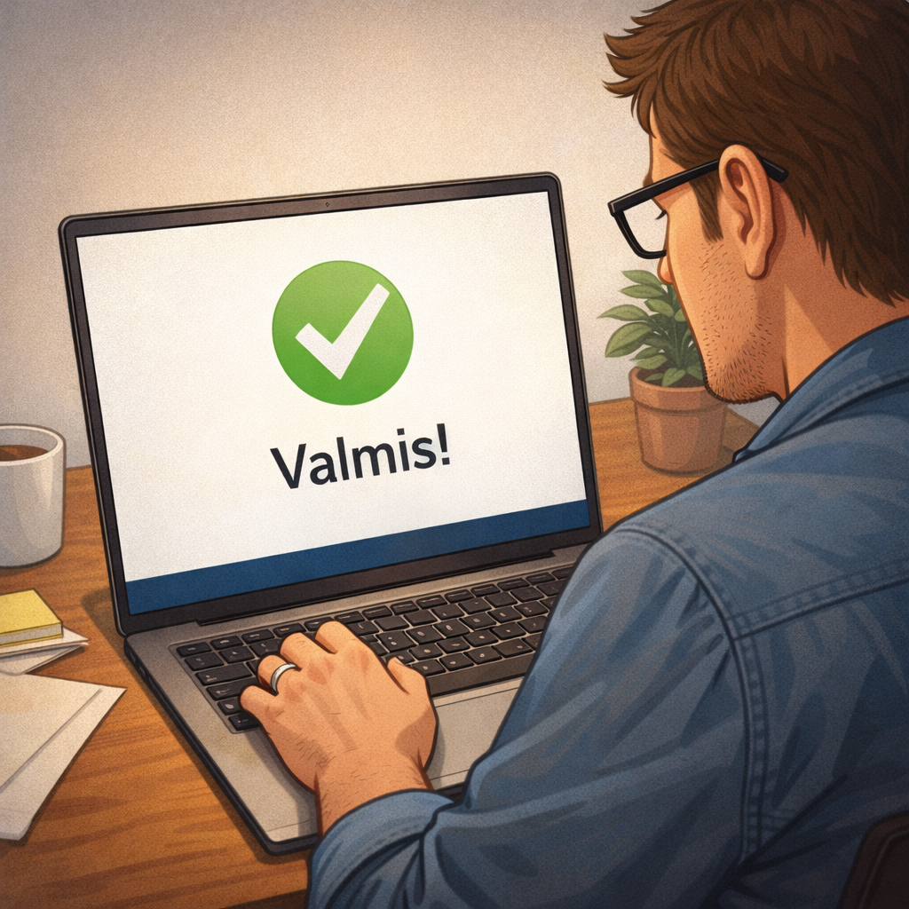 Kuvituskuva. Perustamisilmoitus valmis.